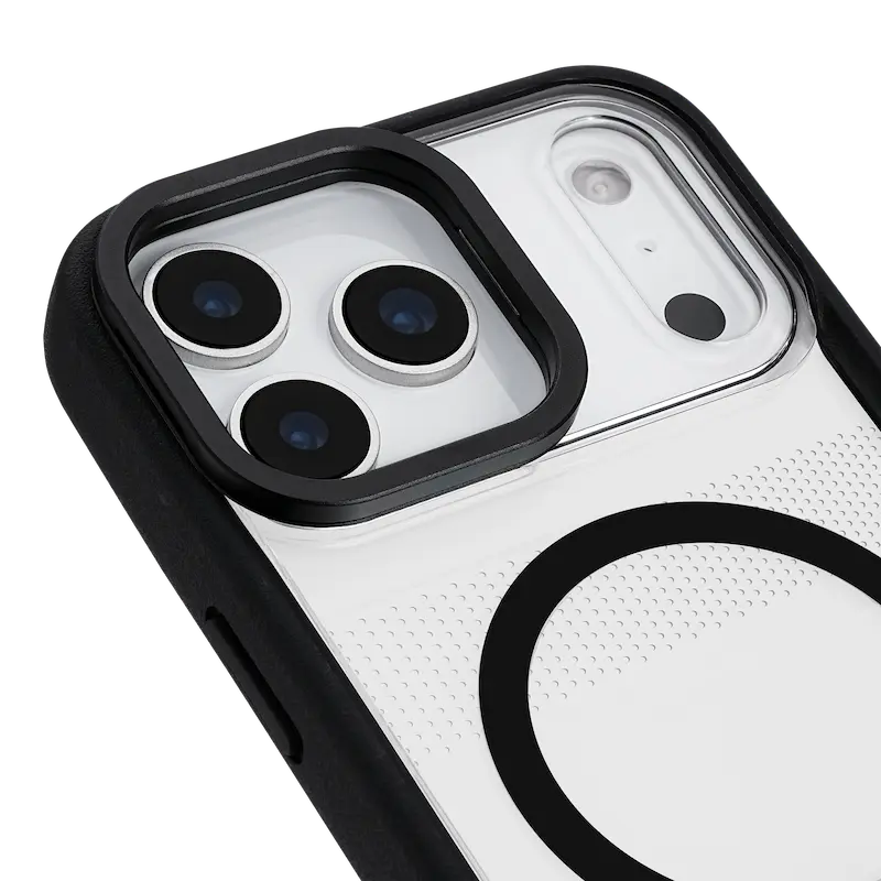 Pelican Protector MagSafe Case with Stand for iPhone 17 Pro Max - Clear / Black