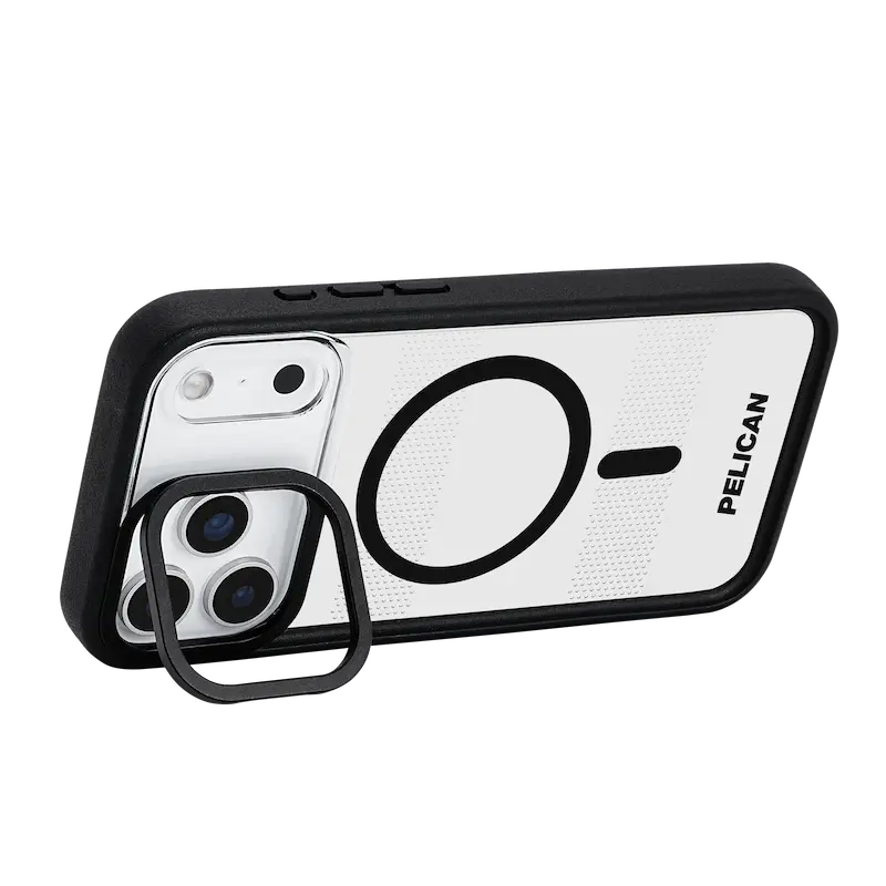 Pelican Protector MagSafe Case with Stand for iPhone 17 Pro Max - Clear / Black