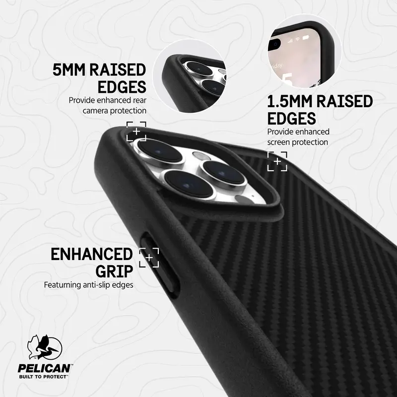 Pelican Protector MagSafe Case for iPhone 15 Pro Max carbon-3
