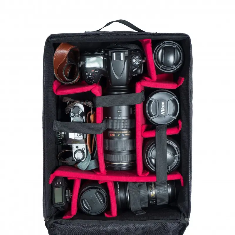 A-mode camera insert bag for suitcase backpack