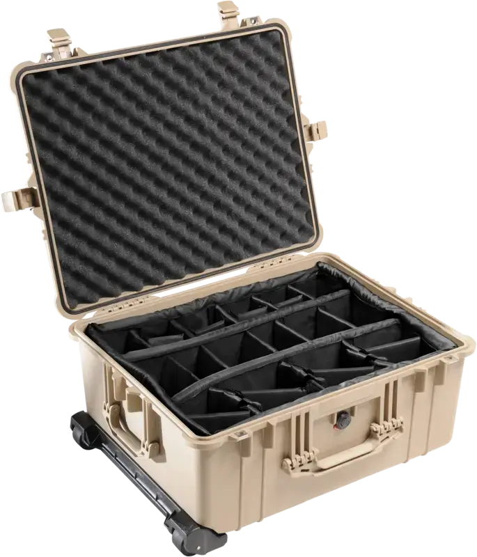 pelican protector 1610 tan with dividers